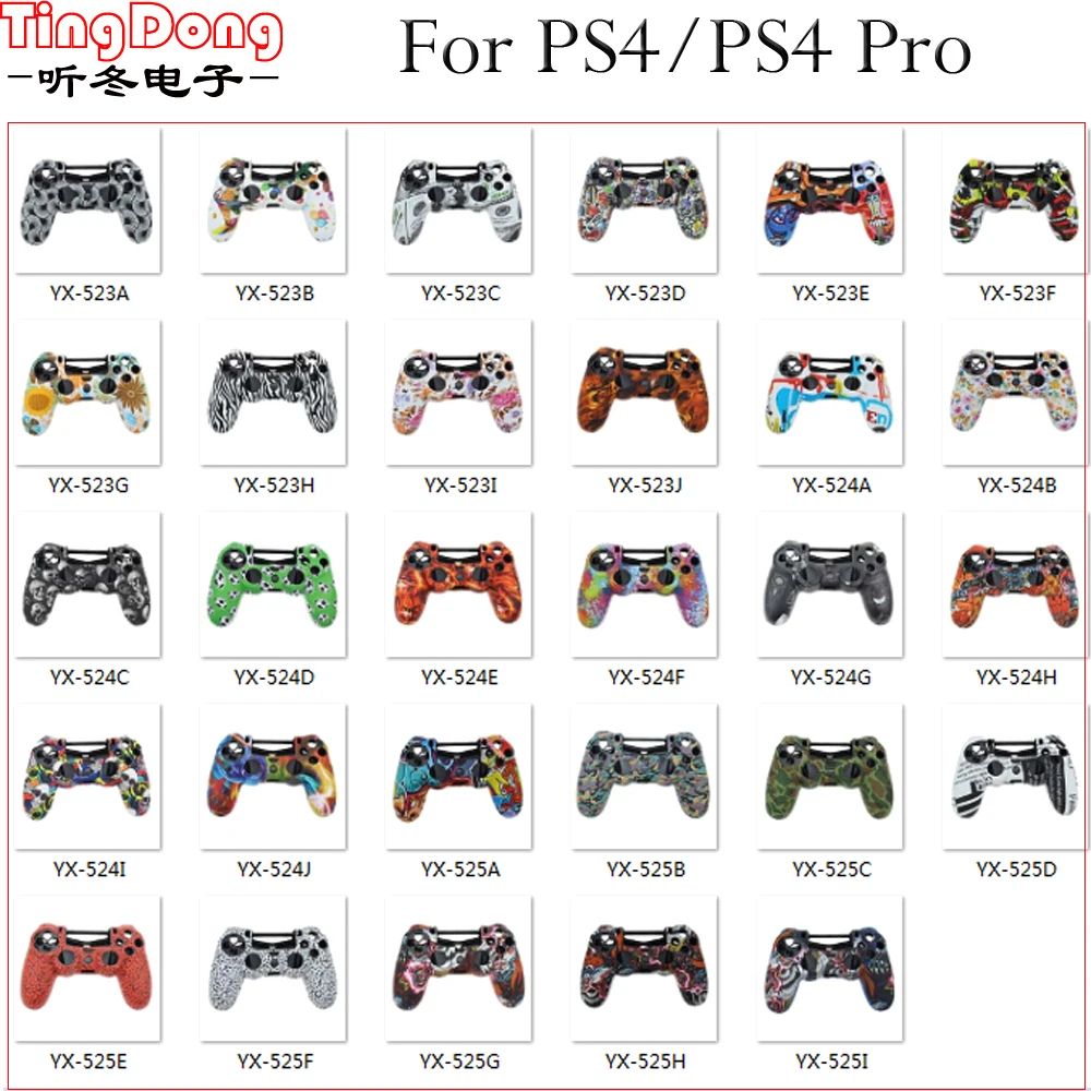 Tingdong 29 Цвета силиконовый чехол для sony Игровые приставки Dualshock 4 PS4 Slim Pro контроллер