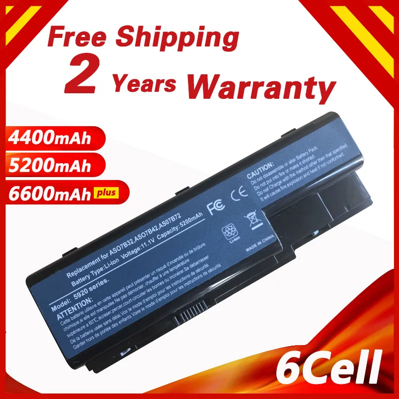 Аккумулятор Golooloo для ноутбука Acer Aspire 7230 7235 7330 7520 7530 7720 7730 7735 7738 AS07B51 AS07B52 AS07B61 AS07B71 6