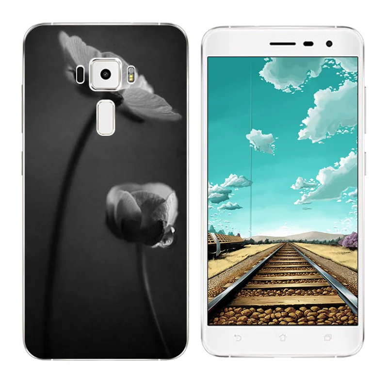 for Asus Zenfone 3 Case ZE552KL Soft Silicone TPU Triangle Printing Phone 5.5&quot Coque Capa |
