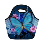 ThiKin Pretty женская сумка для ланча с бабочкой для девочек, детская Термосумка из неопрена для хранения еды, женский водонепроницаемый Ланчбокс с изоляцией