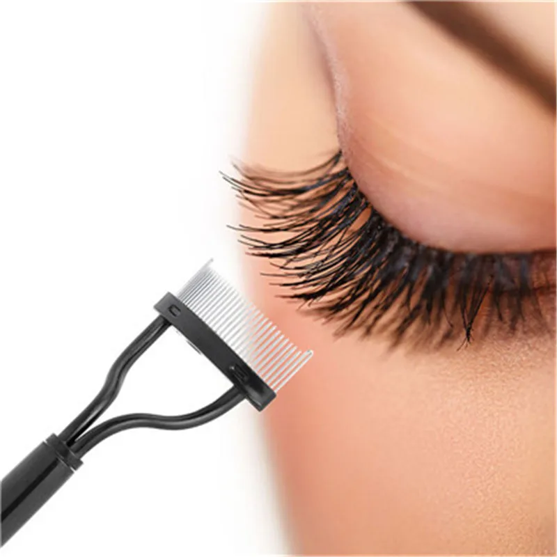 Eyelash Comb Lash Separator Mascara Lift Curl Metal Brush Beauty Makeup Tool b# dropship | Красота и здоровье