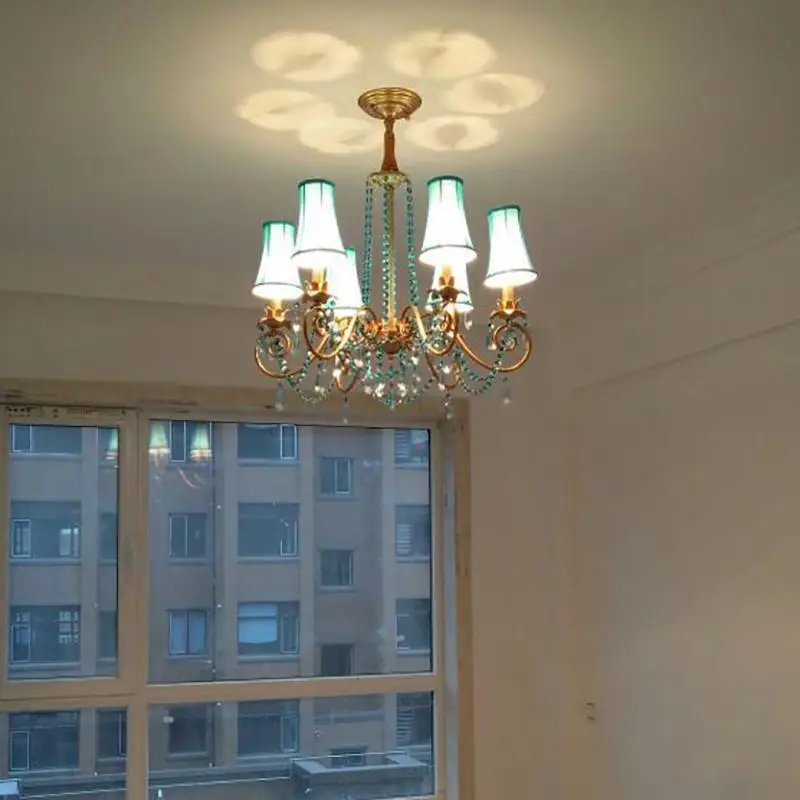 Современная хрустальная люстра в виде кофейни Европейская столовая спальня