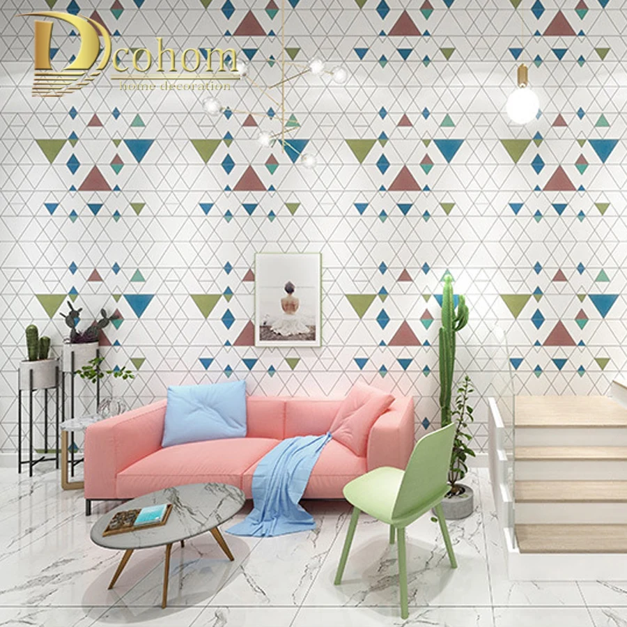 Черный белый простой узор Графический Треллис настенная бумага Алмазная