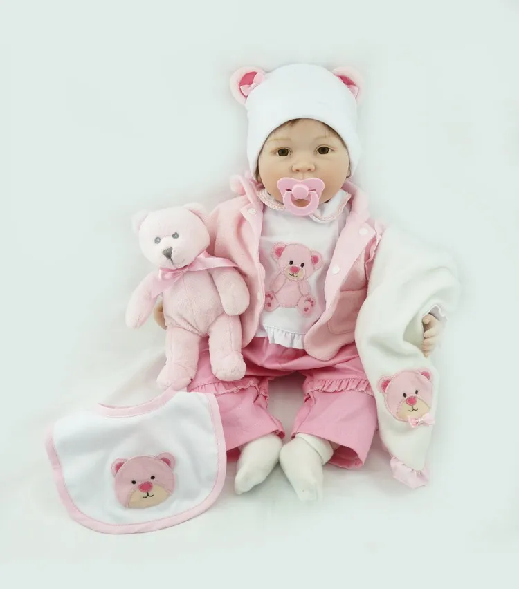 NPKCOLLECTION 55 см Реалистичная кукла реборн bebes Кукла игрушки для детей Рождественский