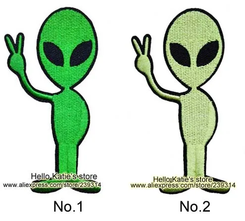 Alien UFO Roswell площадь 51 вышитая ткань патч наклеек мультфильм Мист куртка Дети DIY