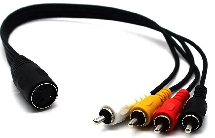 5 контактный разъем Din для 4 x RCA штекер Phono аудиокабель 0 3 м|5 pin din plugs|plug dindin |