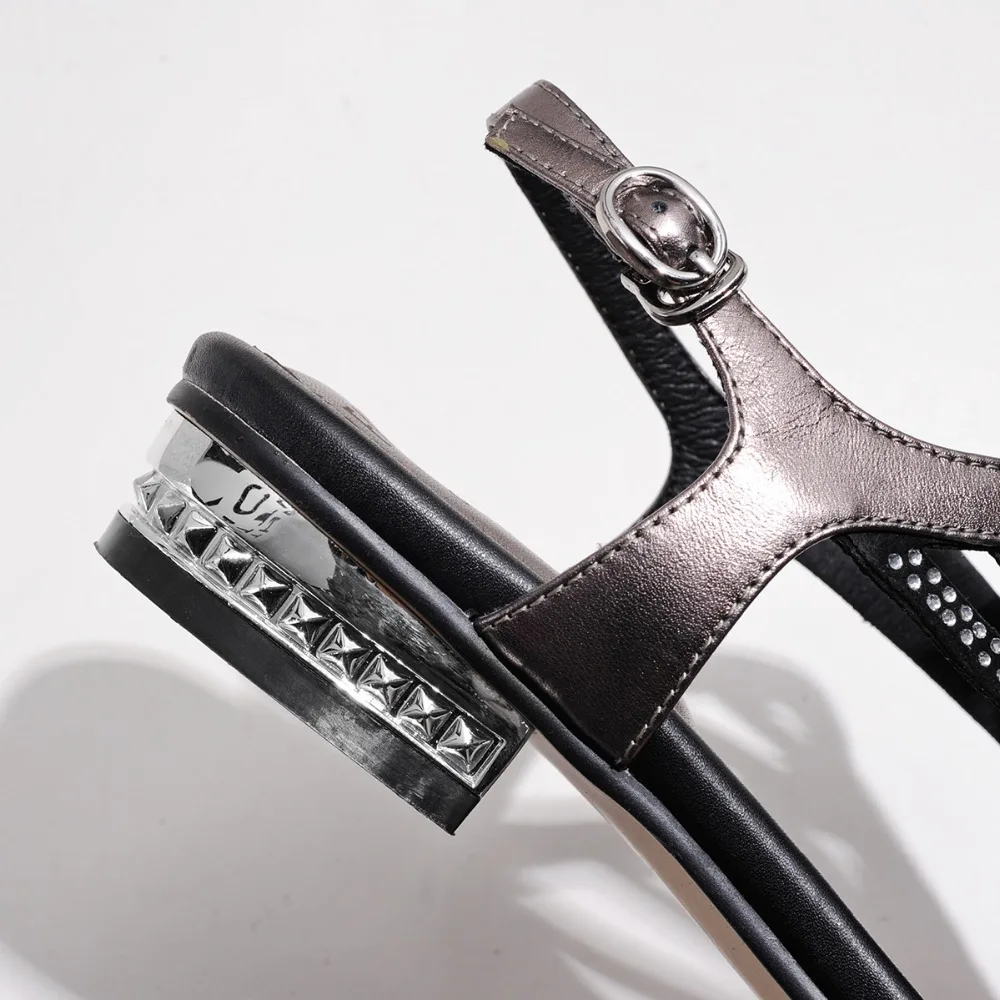 Женские вьетнамки из натуральной кожи с Т образным ремешком сандалии на плоской