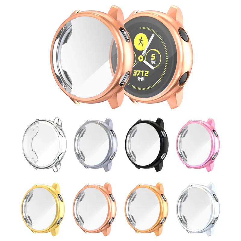 Чехол для защиты экрана от царапин Samsung Galaxy Watch Active мягкий бампер из ТПУ