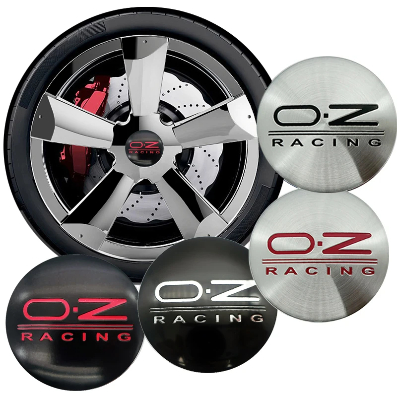 

4pcs O.Z OZ RACING 56mm car wheel center hub cap Badge Stickers Wheel Dust-proof covers Badge logo car styling accessories