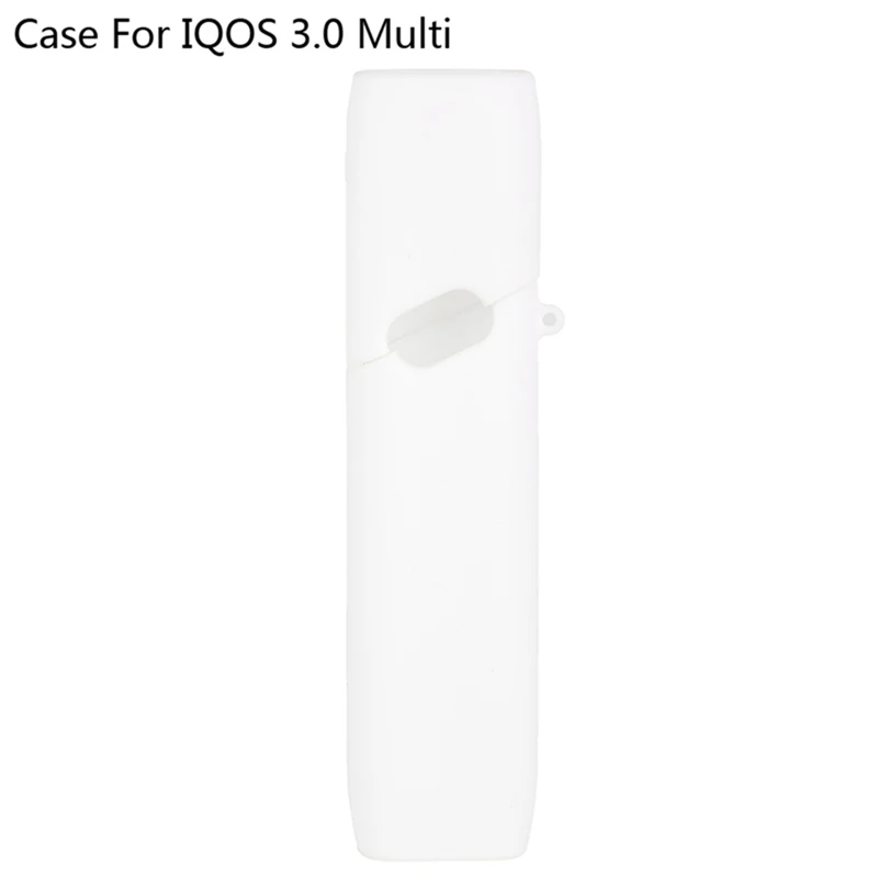 Черный Белый силиконовый чехол для IQOS 3,0 мульти электронная сигарета полный защитный чехол