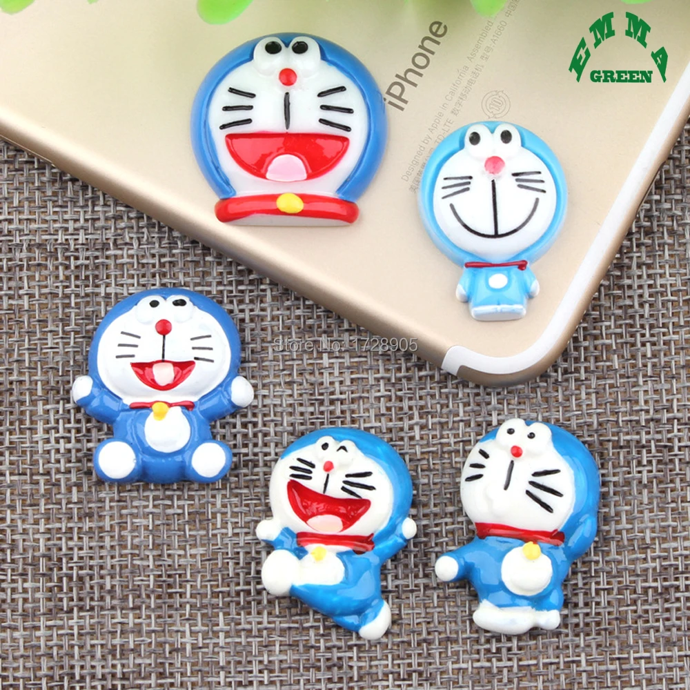 

Японские кавайные кабошоны из смолы Дораэмон поколонин Мультяшные фигурки 10 шт. аксессуары для украшения с плоской задней стороной Скрапбу...