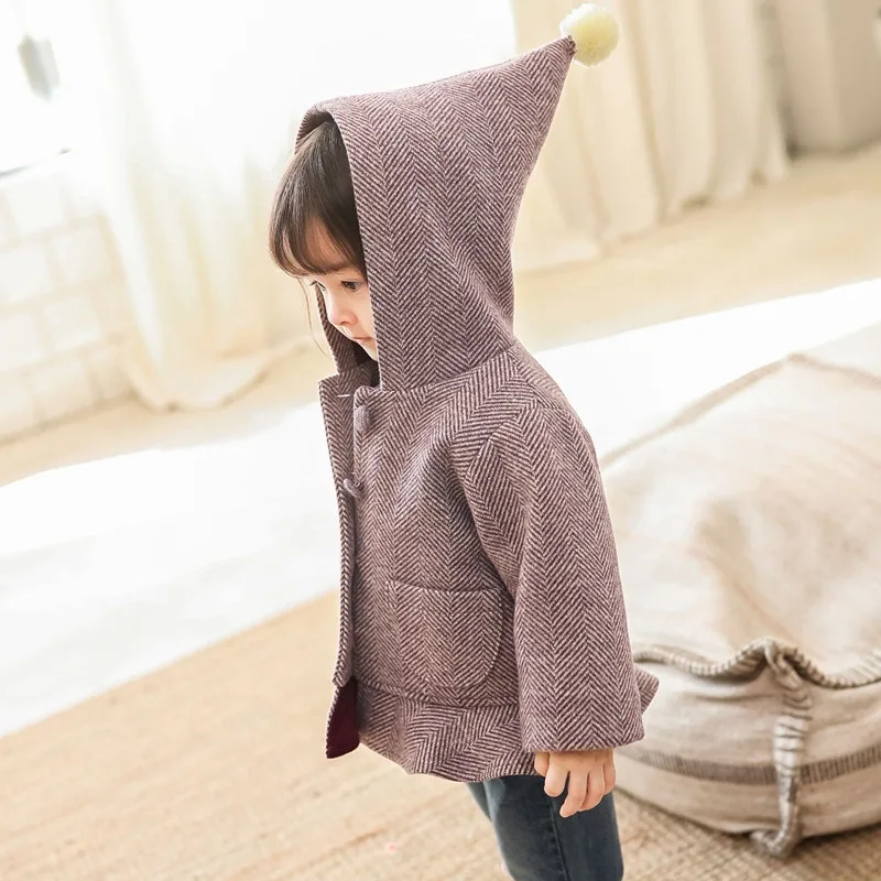 baby girl winter clothes kids coats 2018 Fashion New Girl woolen coat Winter 18M-5 Yrs warm jacket | Детская одежда и обувь