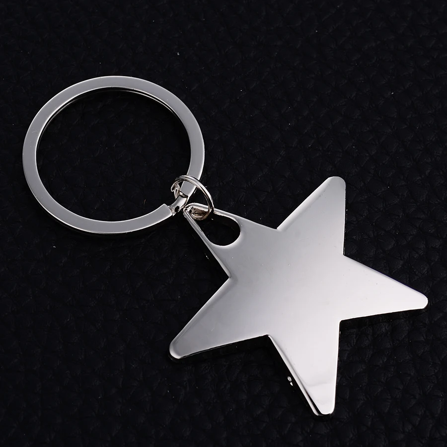 Модный пятиконечный брелок из сплава брелок-звезда кольцевой держатель для