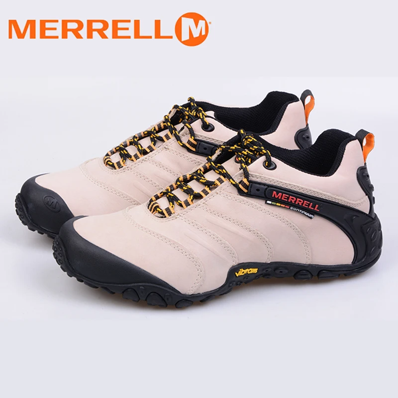 Мужские профессиональные туристические ботинки Merrell из натуральной кожи для пеших походов и восхождений в горы.
