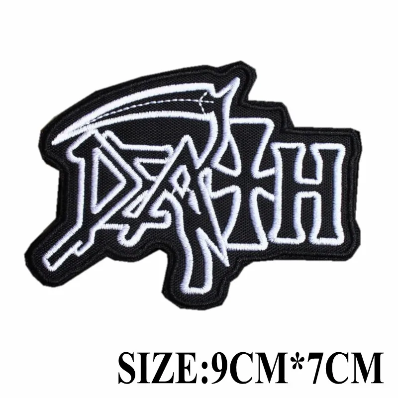 MotoPATCHES панк Death тяжелые металлические музыкальные Пластыри для одежды вышитые