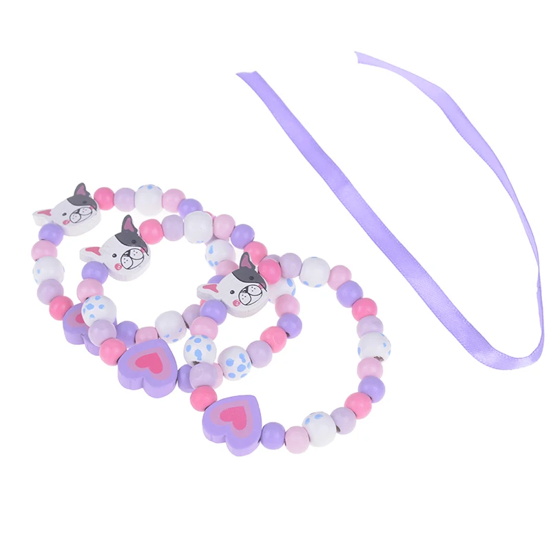 3 шт./компл. красивый браслет конфетного цвета безопасное ожерелье с собачкой