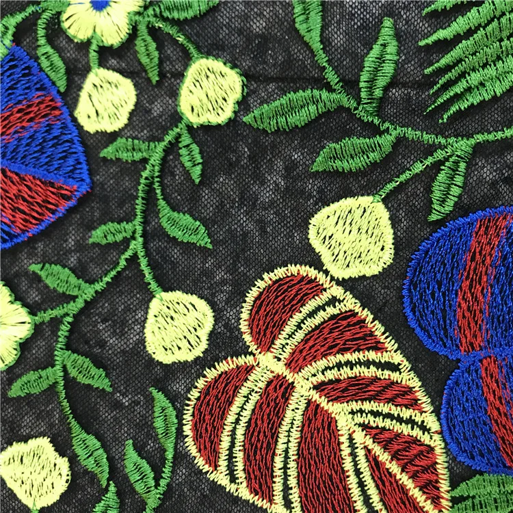 1 ярд высокое качество Тюлевое кружево с вышивкой ткань зеленый Кружева Зеленый