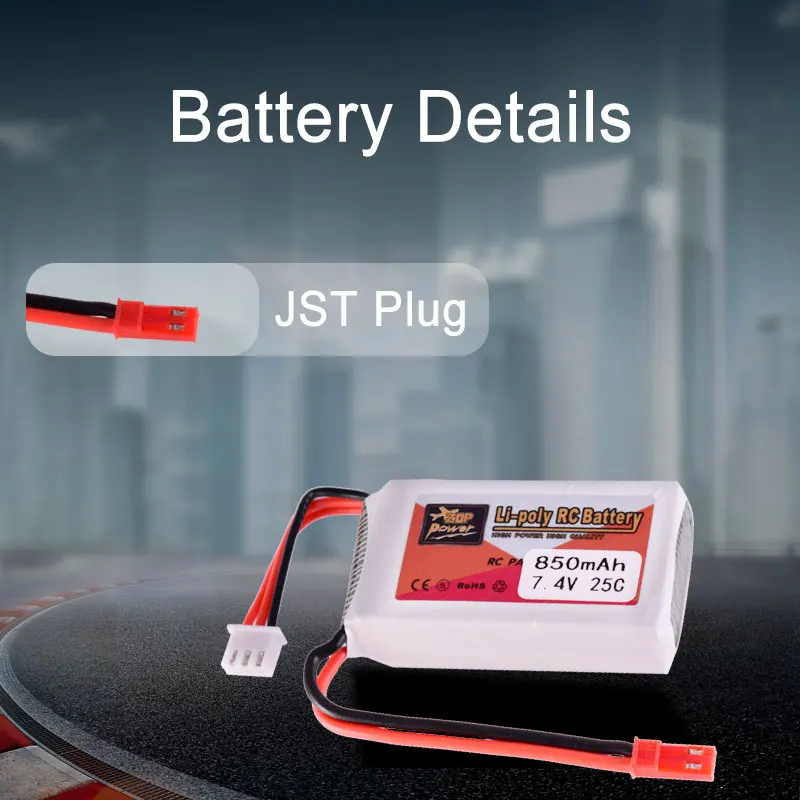 ZOP Power 7 4 В 850 мАч 11 1 1000 25C 2S 3S Lipo батарея JST Замена батареи для WLtoys V912 V915 A949 A959 A979 A969 |