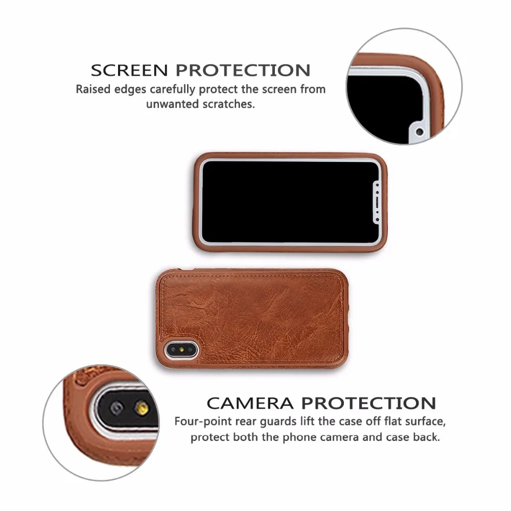 Ручной кожаный бумажник чехол Магнитный Съемный браслет кошелек сцепления