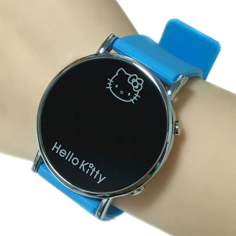 Новинка 2019 красные часы Hello Kitty для детей детские наручные с мультипликационным