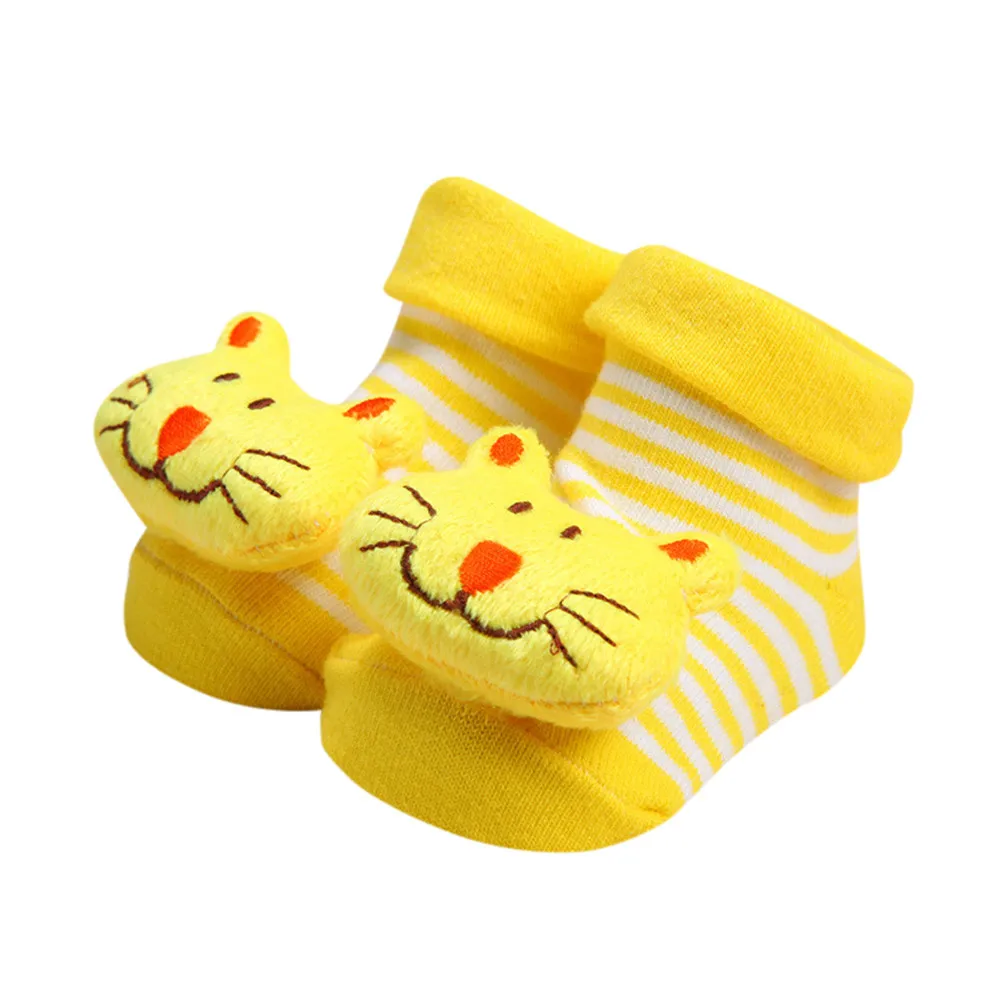 C 0-12 months Newborn Warm Socks Kids Baby Socks Cotton Cartoon children's socks Anti Slip Boys Girls For Kids Cute Baby S - Цвет: C