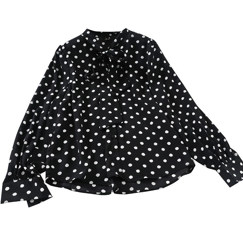 2019 new fashion women's adult clothing temperament laces loose wild autumn and winter shirts retro chiffon shirt female G400 |