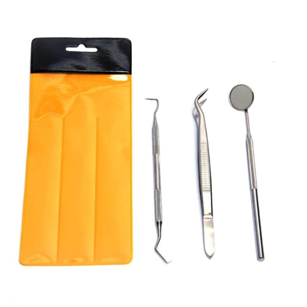 3 шт. стоматологическое зеркало для полости рта из нержавеющей стали зондовый