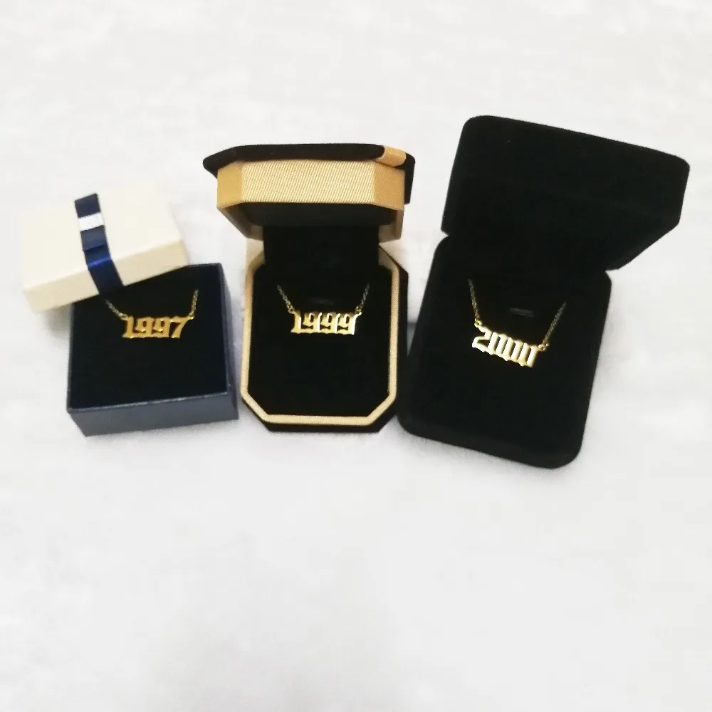 Женские ожерелья с цифрами на год 1997 1998 1999 2000 1980 по 2019 рождения в подарочной