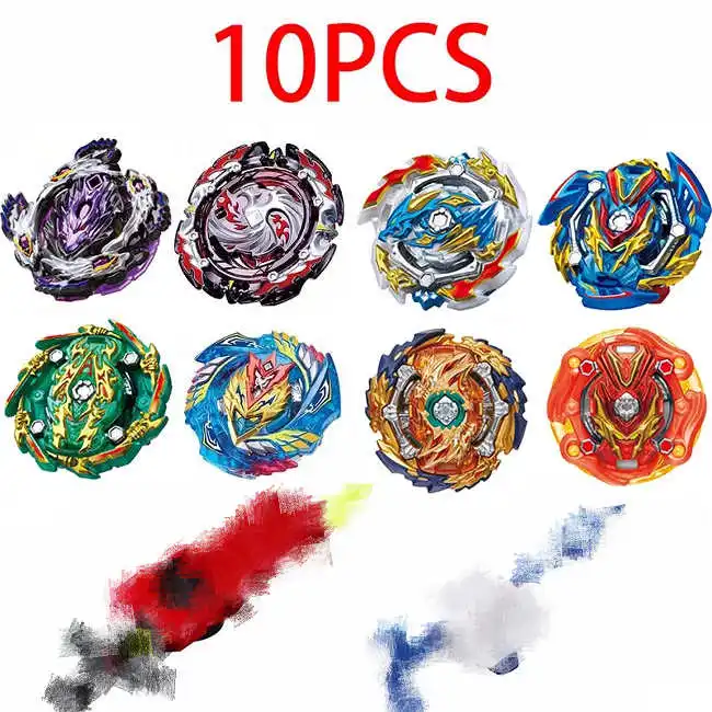 SZTL-10PCS-15 Топ Beyblade Burst Bey Blade игрушка из металла Funsion Bayblade набор коробка для хранения с ручкой пусковая пластиковая коробка игрушки для детей - Цвет: SZTL-10PCS-15