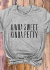 Довольно Милая маленькая футболка, забавный девиз на религиозную тему, индивидуальность, в Instagram, в эстетике tumblr, футболки для вечерние, уличный стиль, футболки