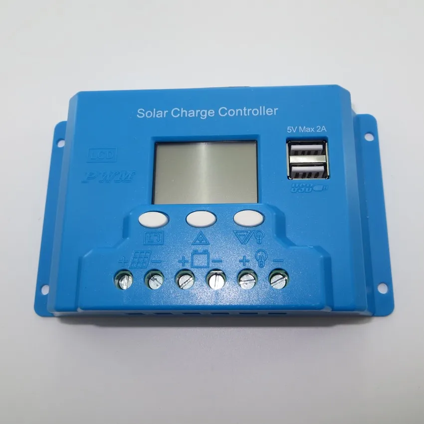Умный автоматический регулятор заряда батареи 10 А 12 В 24 двойной 5 USD с ЖК