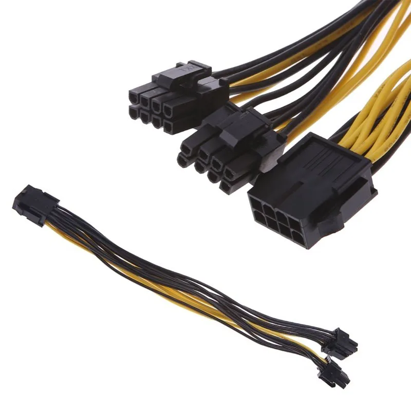 PCI-E PCIE 8P Женский к 2 портам двойной 8Pin 6 + P Мужской GPU Графический кабель питания HSJ-19