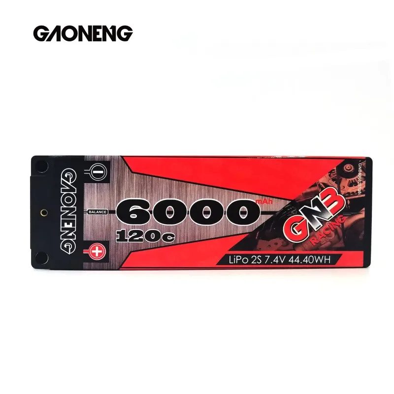 Gaoneng GNB 6000 mAh 2 S 7 4 V 120C Hardcase LiPo батарейный блок с w/h 5 0mm bullet Deans T Plug для 1:10 1/10 RC