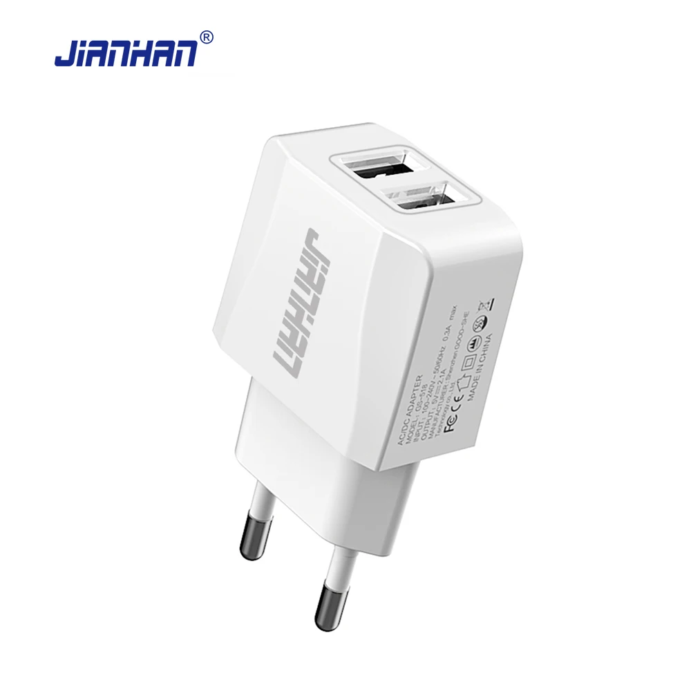 USB штепсельная вилка EU розетка автомобильное быстрое зарядное устройство с двумя
