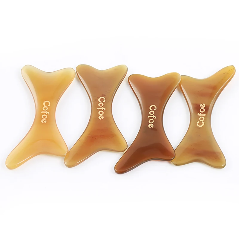 Cofoe gua sha инструмент для лица Рог гуаша доска для лифтинга лица скребок массаж скребка инструмент для девочек лицо и глаз Красота