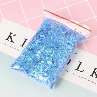 Неровные Оболочки Бумаги блесток DIY ногтей Flakies красочные блестки для нейл Арта(искусство украшения ногтей) для 3D украшения ногтей, 10 г/лот - Цвет: Blue