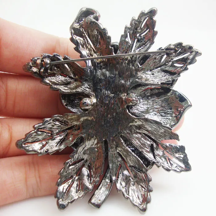 Винтажная Женская брошка 3 0 дюйма с красным кристаллом в виде Розы|flower brooch pin|brooch