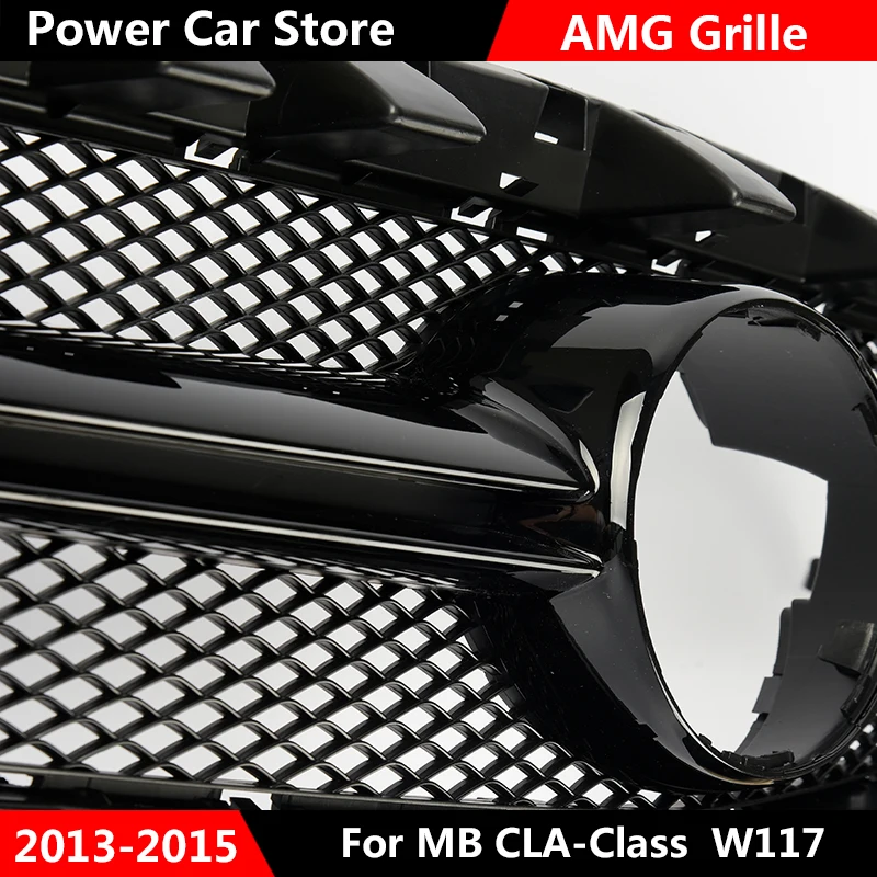Для CLA class W117 CLA200 CLA250 CLA45 AMG стиль Серебряный/глянцевый черный гриль 2013-2015 до facelift