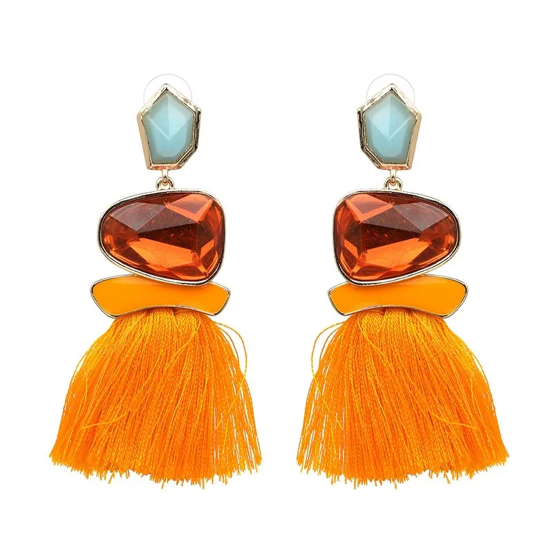 Boho Women Tassel Earrings Bohemian Fringed Drop Earring Fashion Jewelry Female Gift | Украшения и аксессуары