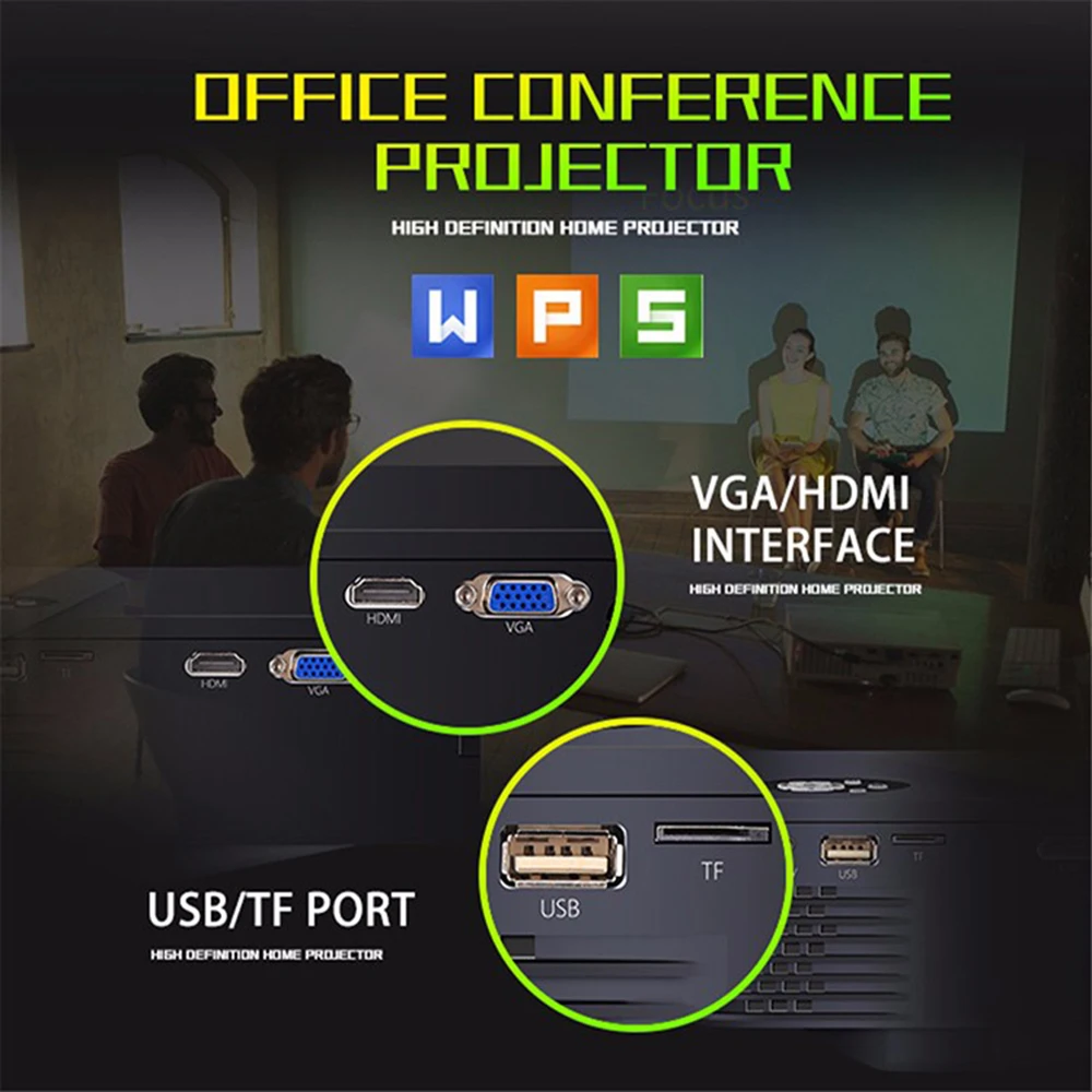 SZDLDT Video Projector Movie LED Portable Home Theater projecteur VGA USB HDMI AV LCD proyector Private Cinema 1080P supported |