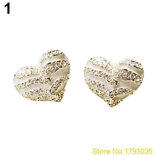 1 пара женские серьги гвоздики в форме сердца|studs earrings fashion jewelry|earings jewelryearrings jewelry |