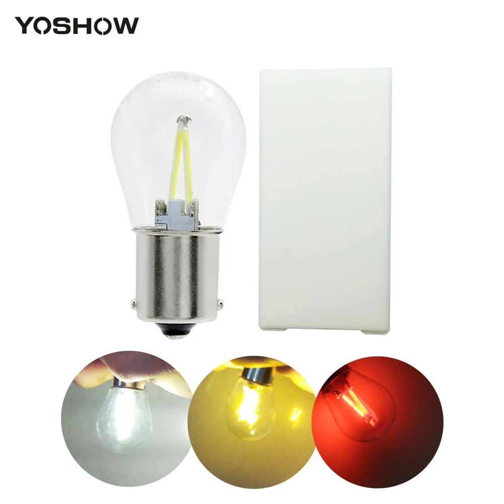 1 шт. 1156 BA15S BAU15S PY21W 1157 BAY15D Авто светодио дный нити Light 2 COB лампы поворотов Тормозная