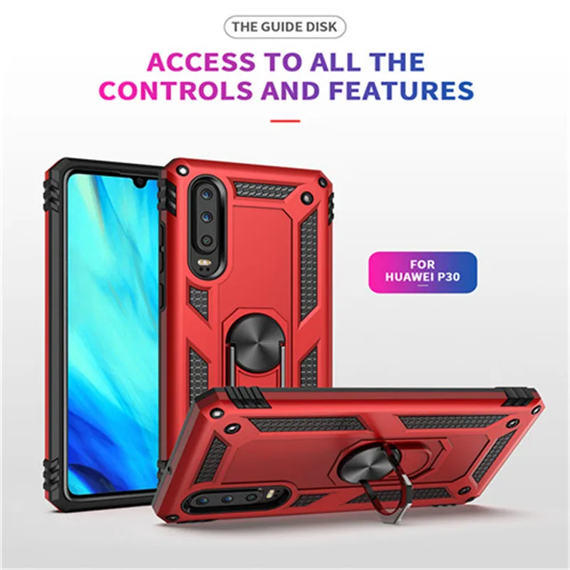Чехол для Huawei P30/P30 Lite/P30 Pro/P Smart 2019 двухслойный армированный чехол с магнитным