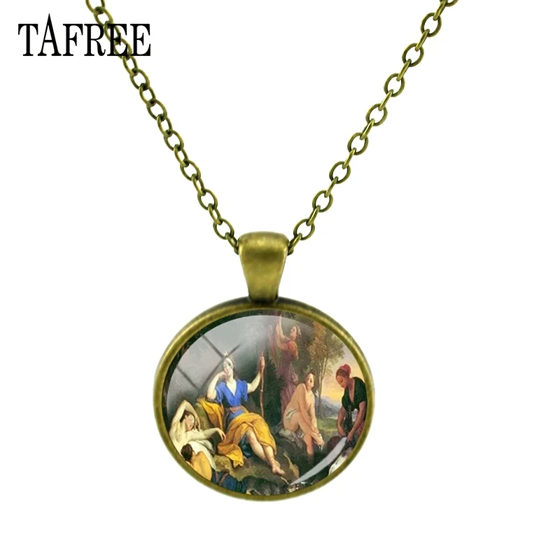 Фото Классическое ожерелье TAFREE с изображением рождения венерины круглой формы