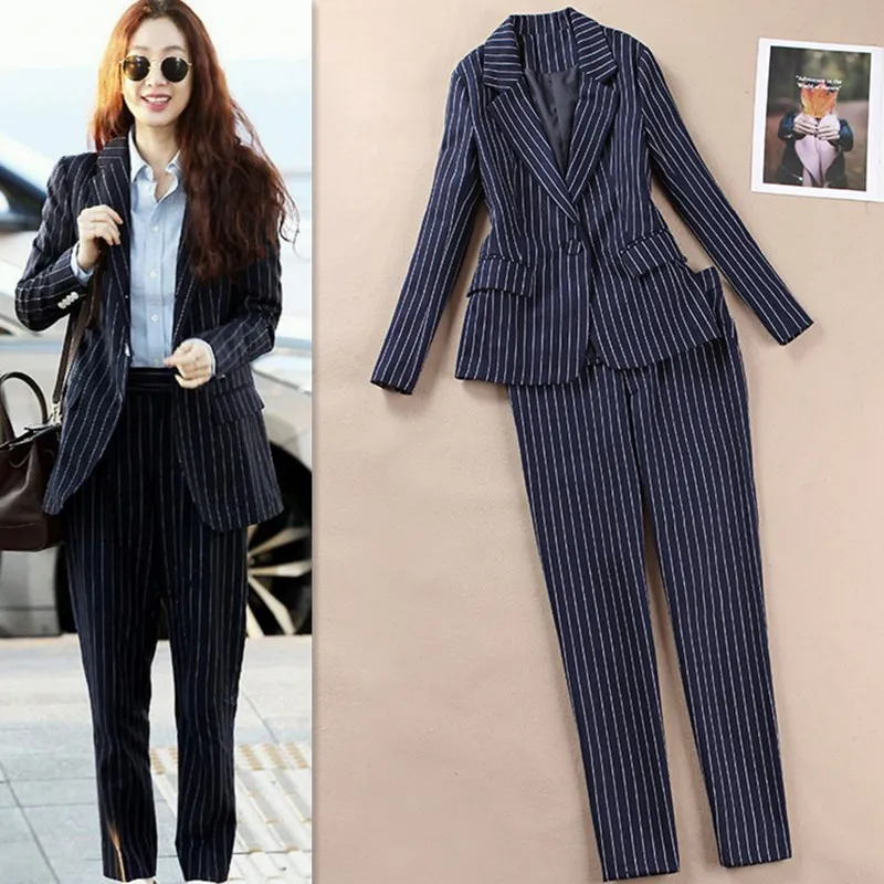 Suit Female Korean Autumn and Winter Wear New Fashion British Wind Woolen Women Two Piece Outfits |