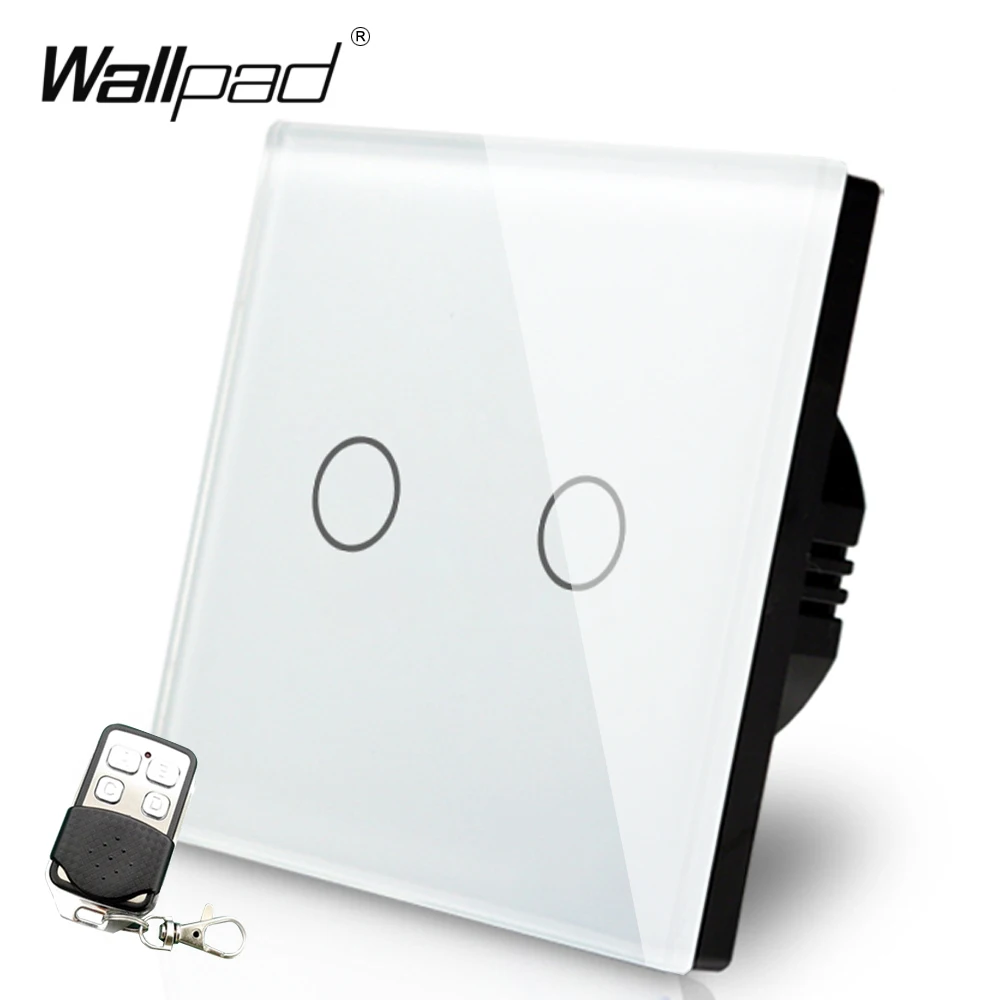 ЕС 2 Gang Way пульт дистанционного управления Wallpad Белый сенсорный водонепроницаемый