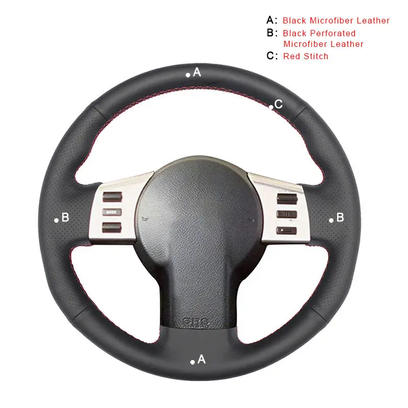 Microfiber Leather Автомобильная Оплетка на руль для Infiniti FX FX35 FX45 2003-2008 Nissan 350Z 2003-2009 Авто кожаные чехлы для автомобиля - Название цвета: Microfiber Leather