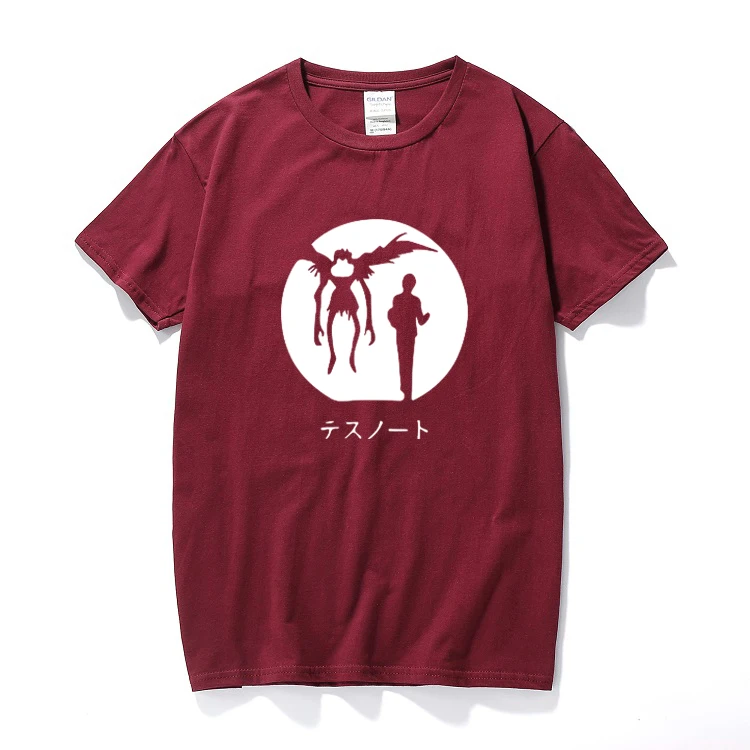 Футболка с аниме Death Note Популярные модные летние топы героями мультфильмов Homme