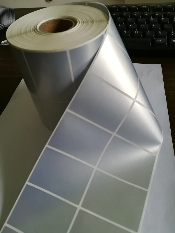 

Label Printer label sticker waterproof tear-proof oil-proof 45x30mmx2500 sheets/Roll silver PET label paper tags accept custom