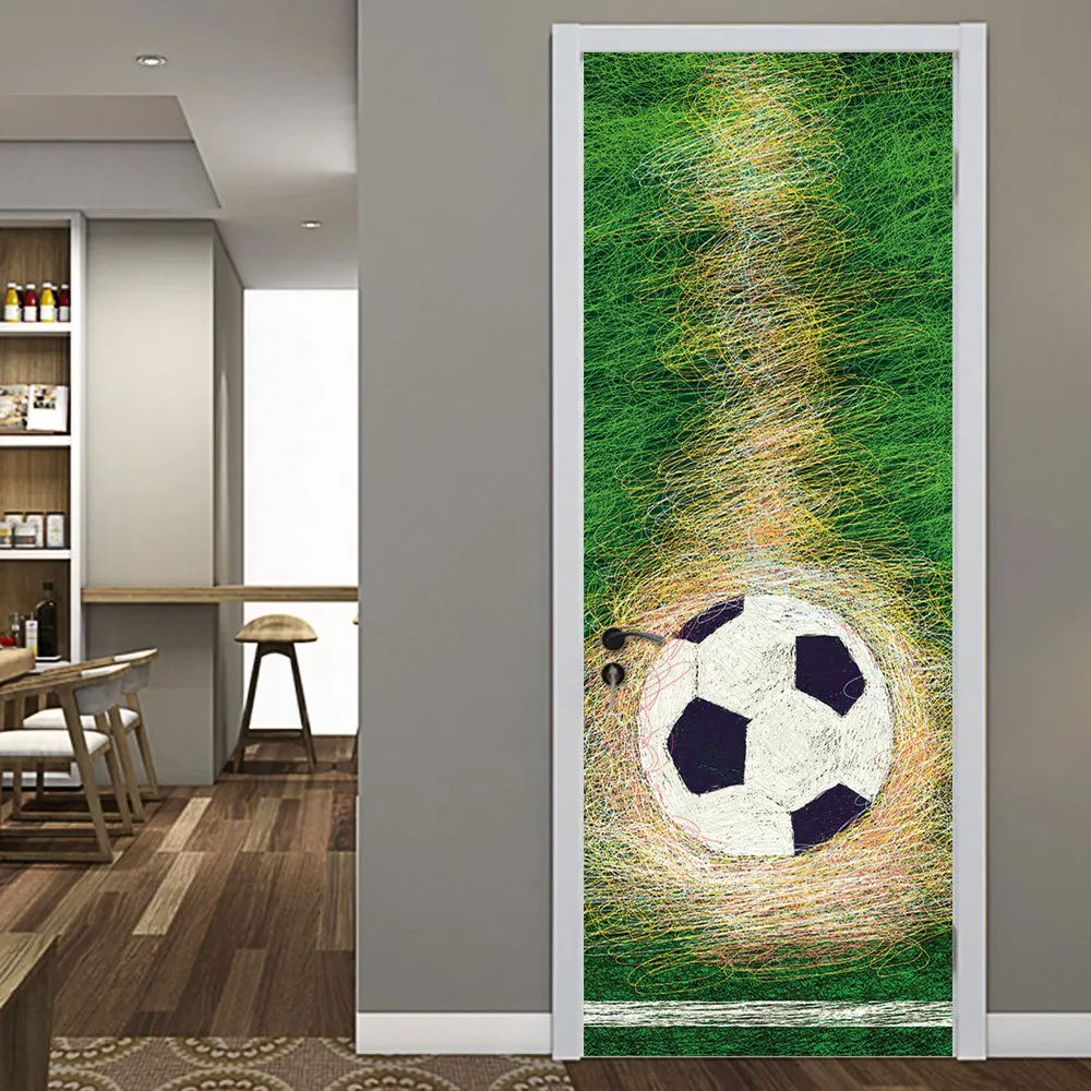 

Football soccer Field Stadium Lawn Door Wall Sticker Vinyl Art Decal Home Decor Kids Room Mural MT262